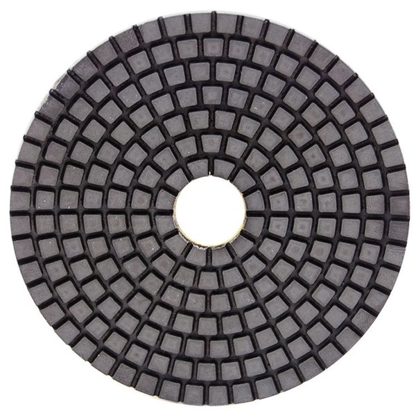 Lackmond Wet Polishing Pad, Resin Bonded Hook And Loop Backed, 4 Pad Diameter, 200 Grit PD2004